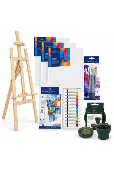 Faber Castell Художествен комплект Faber-Castell Artist Premium със статив, п...