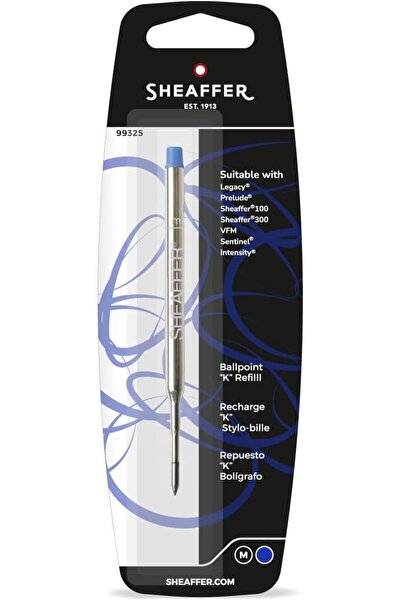 Sheaffer خرطوشة حبر قلم حبر جاف، رأس متوسط، حبر أزرق (99325)