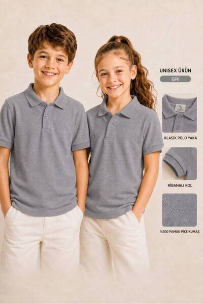 babixkids Ünisex Çocuk Polo Yakalı Kısa Kollu T-shirt 23 Nisan 19 Mayıs 29 Ekim Okuma Bayramı