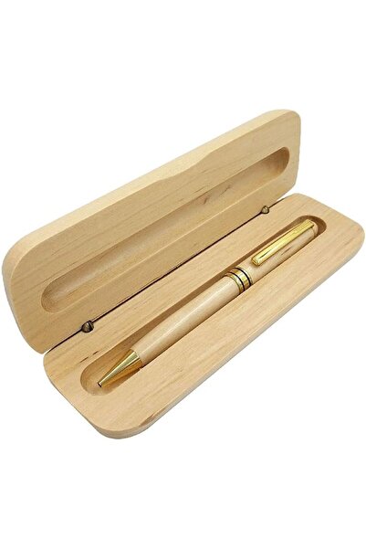 Yelajoy 0.5Mm Ballpoint Pens With Box Maple Wood Pens Journaling Pen Signatur...