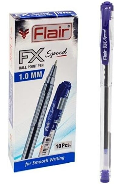 Flair مجموعة أقلام حبر جاف FX Speed بسمك 1.0 مم، 10 قطع، لون أزرق