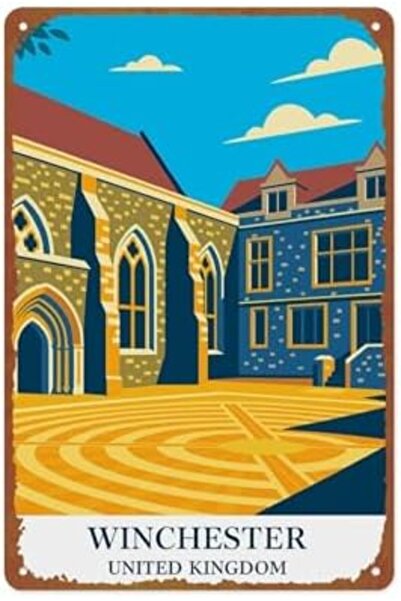 Generic Winchester Uk: Modern City Landscape Poster Metal Tin Sign Suitable F...