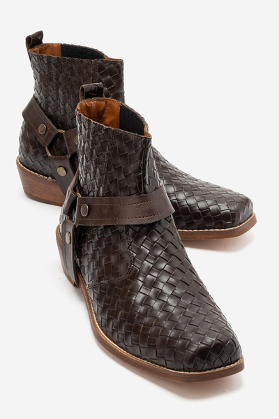 by selvi Lukka Shoes Ανδρικές δερμάτινες μπότες Bert Cowboy Dallas Western με...