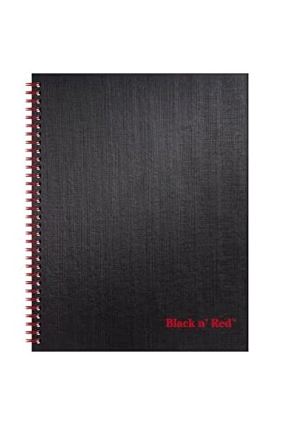 byblack Black n' Red Notebook, Hardcover, Premium Optik Paper, Scribzee App C...