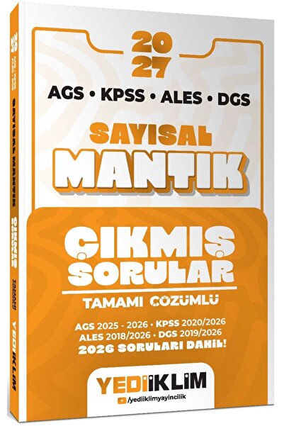 Yediiklim Yayınları 2027 AGS KPSS ALES DGS Sayısal Mantık Tamamı Çözümlü Çıkm...