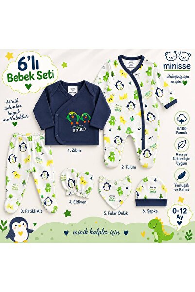 Minisse 6 Piece Baby Outfit and Top-Bottom Set (Limited Stock for Our Customers)