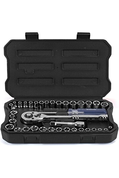 Workpro 39-Piece Socket Set, 1/4" & 3/8" Drive Metric & Imperial Sockets