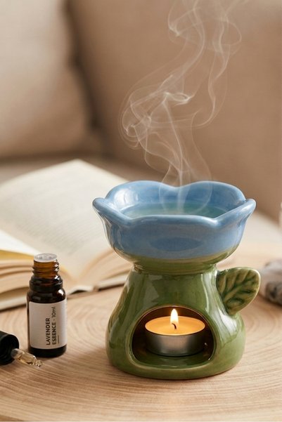 memyap Seramik Buhurdanlık – Minimal Tasarım Tealight Uyumlu Esans Buhurdanlı...