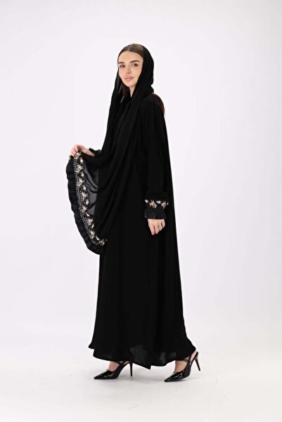 Meral عباءة مزينة بالزهور