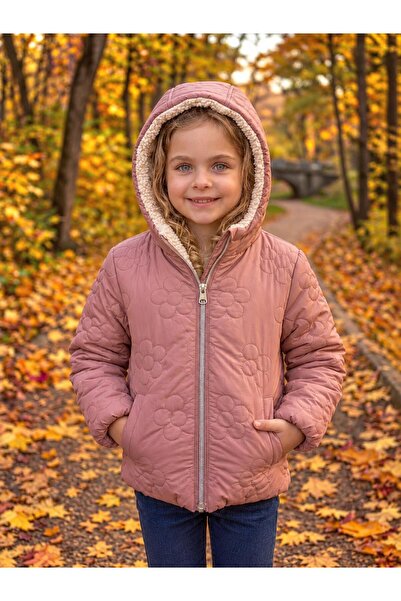 Merdia Kids Floral Girls' Water and Wind Resistant Coat