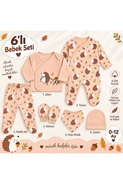 Minisse 6 Piece Baby Outfit and Top-Bottom Set (Limited Stock for Our Custome...