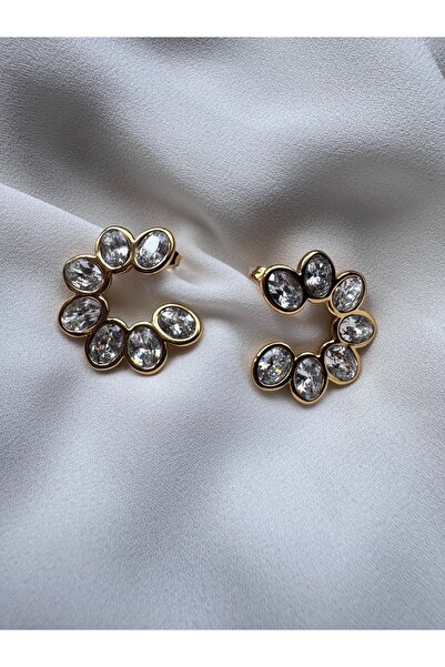 RİSE Stone Design Steel Earrings