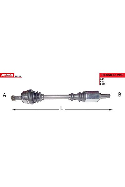 PARCA PASAJİ Aks Sol ( Peugeot 106 Citroen Ax Saxo 1.4 1.5D 99 205 1.0 4 Bijo...