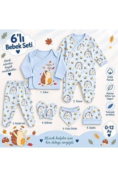 Minisse 6 Piece Baby Outfit and Top-Bottom Set (Limited Stock for Our Custome...