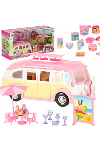 kik Caravană de înghețată și accesorii de cofetărie cu 30 de piese IK 1238