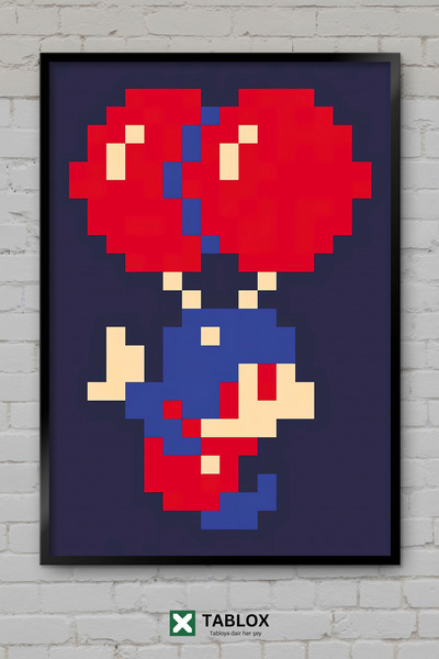 tablomaxtbx Μπαλονομάχημα Balon Nintendo NES Ρετρό Παιχνίδι Διακοσμητικό Τραπ...