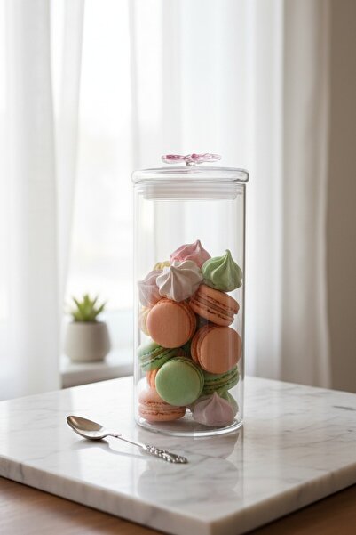 Luca Mia Papilora Glass Jar with Bow