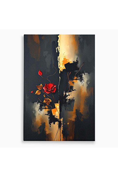 Luxcanva Tablou Canvas Trandafirul Contrastului 100x150 cm pe Sasiu Lemn Spin...