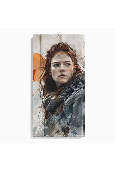 Luxcanva Tablou Canvas Luptatoare cu Par Rosu 60x120 cm pe Sasiu Lemn Portret...