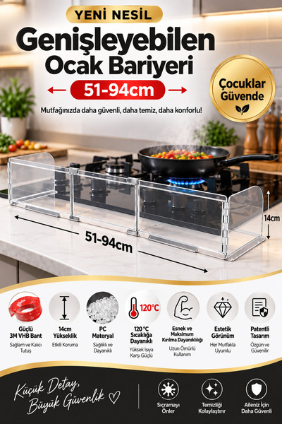 SafetyPro - Yeni Nesil Genişleyebilir Ocak Bariyeri 51-94cm - Esnek ve Güçlü