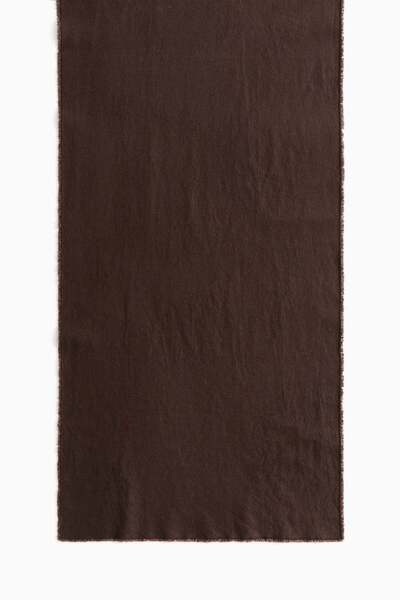 H&M Linen-blend fringed table runner