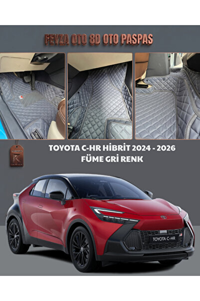 FEYZA OTO TOYOTA CHR C-HR HİBRİT SERİSİ 2024 - 2026 ARASI 8D PREMİUM KAYMAZ T...