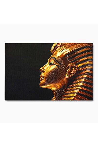 Luxcanva Tablou Canvas Faraonul Tutankhamon 100x70 cm pe Sasiu Lemn Faraon Eg...