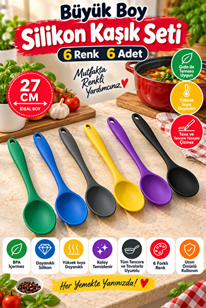 OpenCity Set of 6 Green Blue Anthracite Yellow Purple Black, Large Size Silic...
