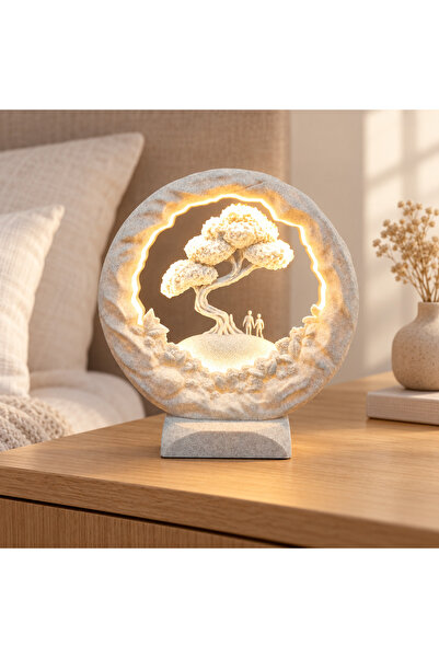 momento hediyelik Işıklı Yaşam Hikâyeleri 3D Dekoratif Pilli Masa Lambası