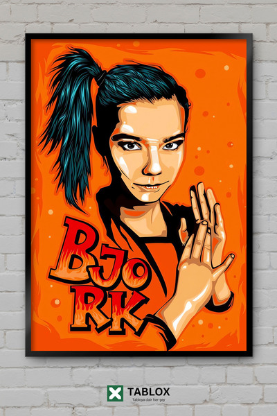 tablomaxtbx Bjork Pevačica Pevačica Pop Elektronska Muzika Portret Okvir Izgl...