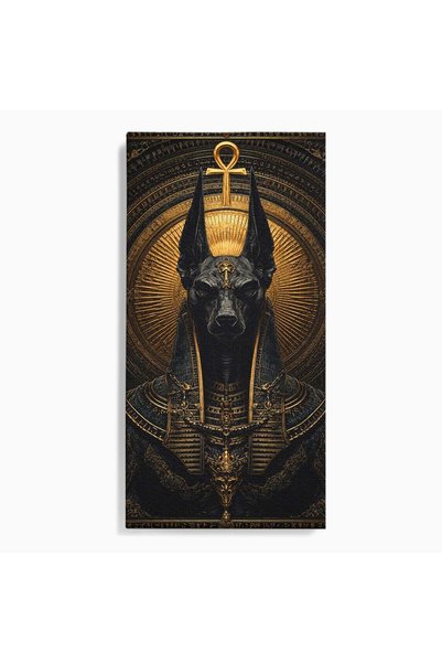 Luxcanva Tablou Canvas Anubis Regal 50x100 cm pe Sasiu Lemn Anubis Egipt Mito...