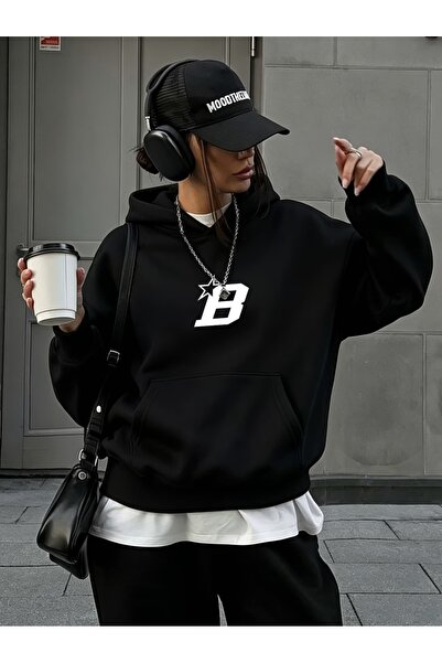 Touz Moda B'Star Детайлен овърсайз унисекс суитшърт