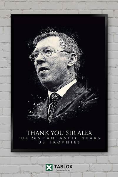 tablomaxtbx Alex Ferguson, director tehnic de fotbal, legenda scoțiană, tablo...