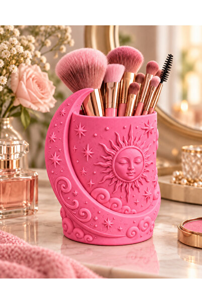 Belupa Decorative Makeup Brush Holder Organizer Pen Holder with Moon and Sun ...
