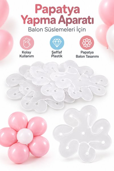 Organizasyon Pazarı Papatya Balon Yapma Aparatı Şeffaf Plastik Balon Çiçek Ya...
