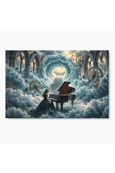 Luxcanva Tablou Canvas Pianista In Paradis 150x100 cm pe Sasiu Lemn Fantezie ...
