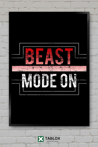 tablomaxtbx Beast Mode On Monster Mode Otvoreni motivacioni poster okvir Izgl...