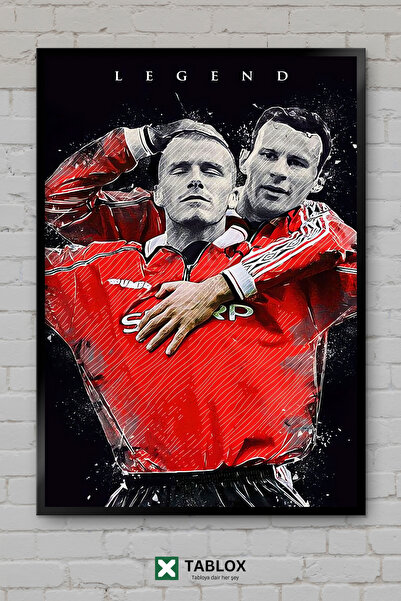 tablomaxtbx Beckham Giggs, legenda fudbala Manchester Uniteda, poster u okvir...