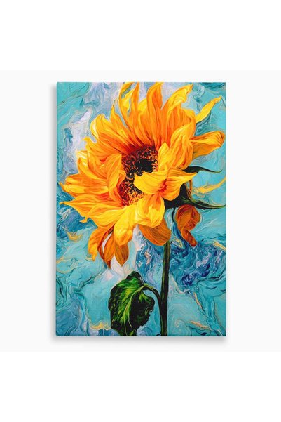 Luxcanva Tablou Canvas Floarea Soarelui 50x70 cm pe Sasiu Lemn Seminte Natura...