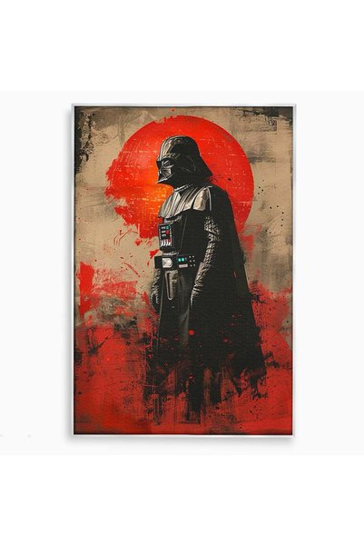 Luxcanva Tablou Canvas Dark Lord 40x60 cm cu Rama Argintiu Razboinic Sci-Fi F...