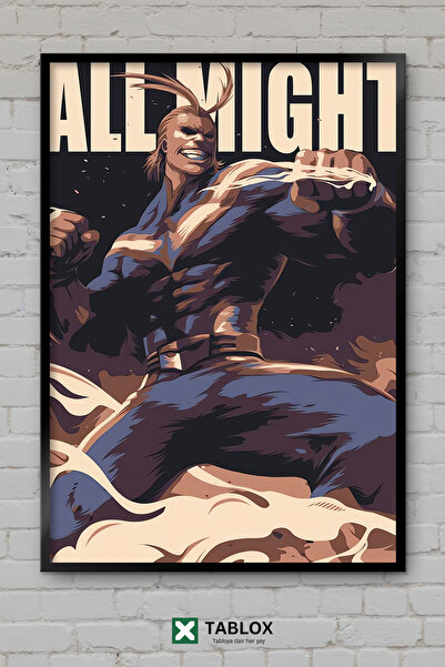 tablomaxtbx All Might My Hero Academia Anime Manga Hero Okvir Izgled Dekorati...