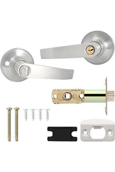 EXCEFORE Lever Door Handle Lock, Bathroom Door Handle with Lock, Safe Lockset...