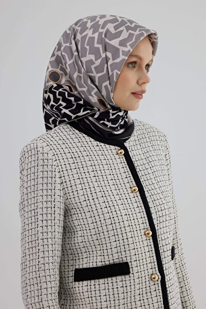 İpekhan Twill İpek Eşarp 53002 Siyah