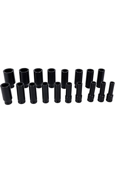 Lawazim Drive Socket Set -18 Pieces 1/2inch Drive- Heavy-Duty CR-MO Steel wit...