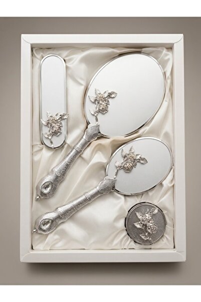 Pierre Paris Luxury brooch bridal bundle ecru mirror comb set