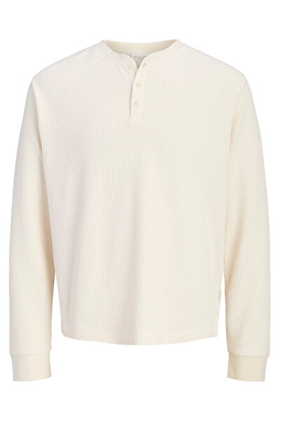 Jack & Jones Men's Regular Fit Henly Collar Long Sleeve T-Shirt - Chamberi
