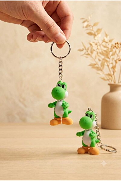 dexpo Yoshi Yeşil Dinazor Hareketli Anahtarlık / stres azaltan Fidget Oyuncak...