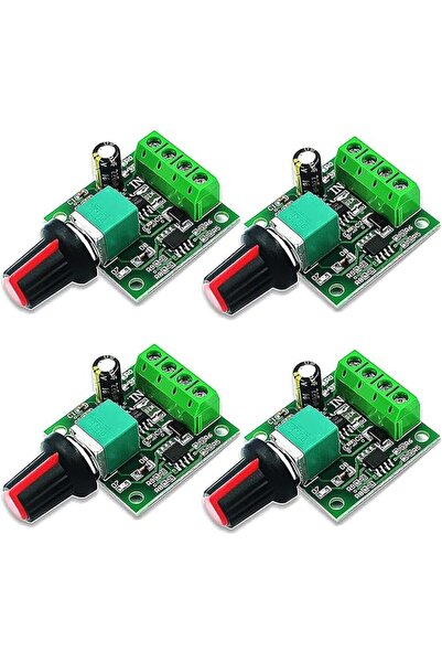 GENERAL Jfadg 4 PCS DC 12V PWM Motor Speed Controllers, 1.8V–12V 2A Adjustabl...