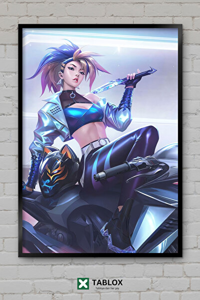 tablomaxtbx Akali League Of Legends LoL All Out Igra Gaming Kpop Okvir Izgled...