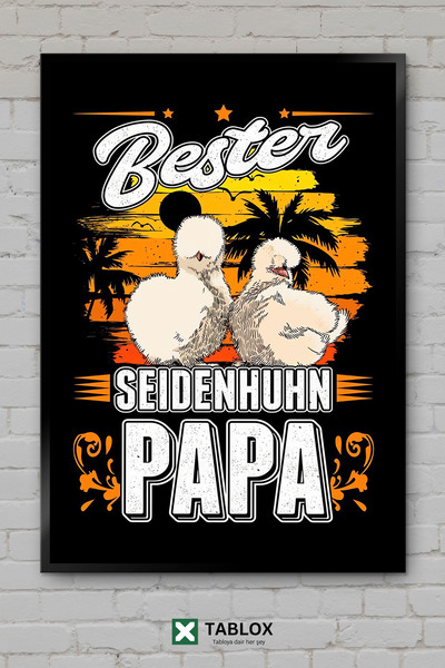 tablomaxtbx Bester Seidenhuhn Papa Ο καλύτερος μπαμπάς κοτόπουλων Αστείος δια...